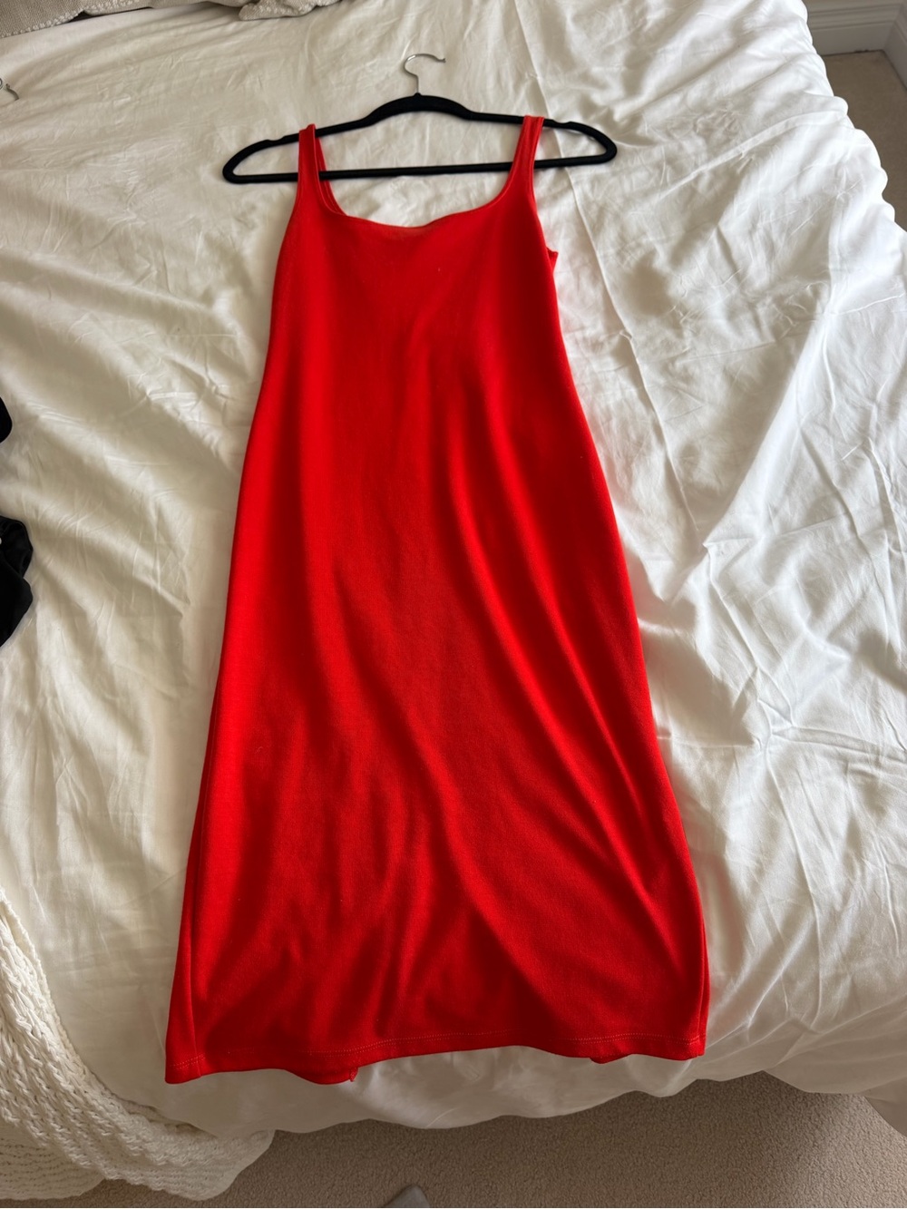 Zara Red Dress with Scoop Neck